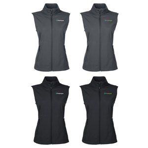 Ladies' Cruise Two-Layer Fleece Bonded Soft Shell Vest - Made from 8 oz/yd²  / 270 gsm, 96% polyester, 4% spandex bonded with 100% polyester anti-pill fleece with water-repellent finish. 