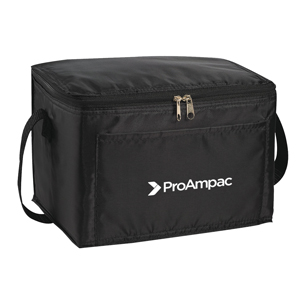 Spectrum Budget 6 Can Lunch Cooler - Made of 210d Polyester. PEVA insulation. Zippered main compartment. Open front pocket. 21" handle. 