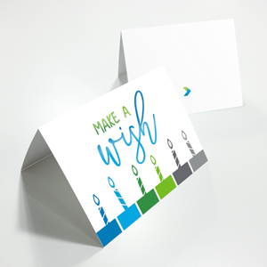 Birthday Cards - Make A Wish - Pack of 25 - Make it a fabulous birthday by sending a fabulous birthday card! 