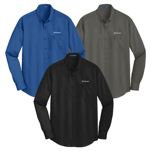Port Authority® SuperPro™ Twill Shirt - A heavy hitter in performance, our SuperPro Twill Shirt easily resists stains and wrinkles while releasing stains.