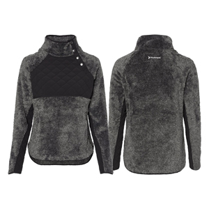 Boxercraft - Women's Quilted Fuzzy Fleece Pullover - This stylish pullover jacket features a quilted contrast front yoke and underarm panels.